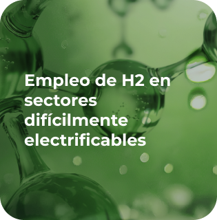 Empleo de H2 en sectores difícilmente electrificables
